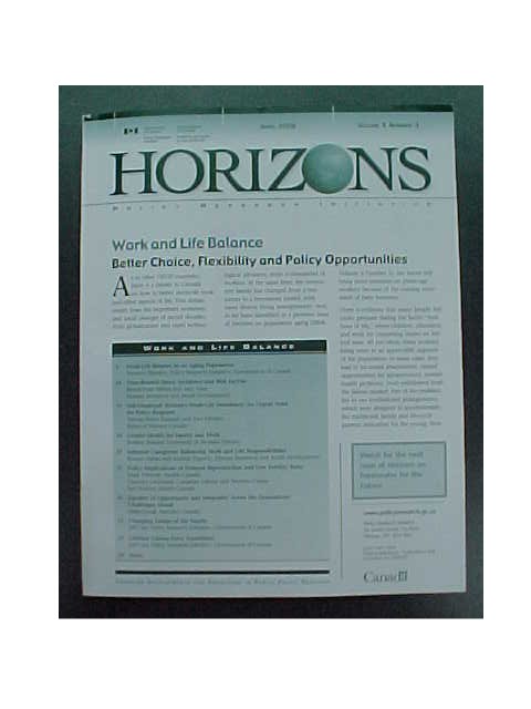 Horizons: Policy Research Initiative April 2006