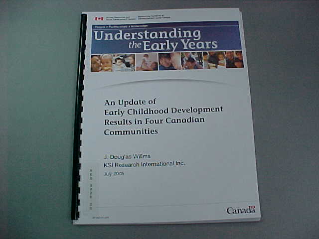 Understandning The Early Years: An Update Of Early Childhood Development Results In Four Canadian Communities