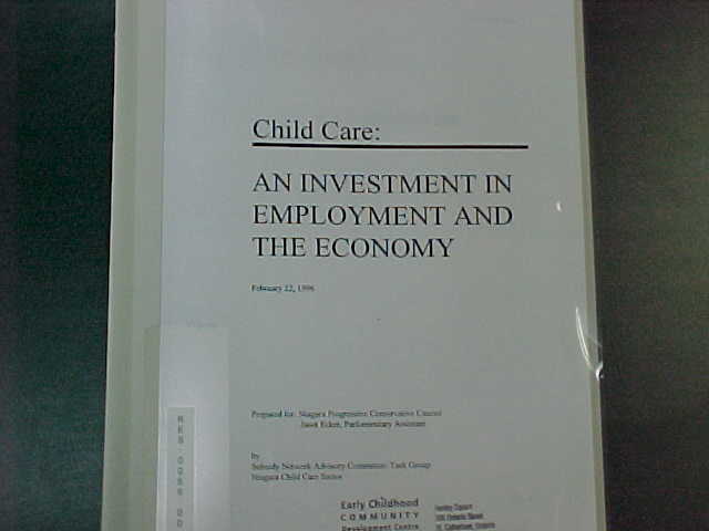 Child Care: An Investment In Employment And The Economy