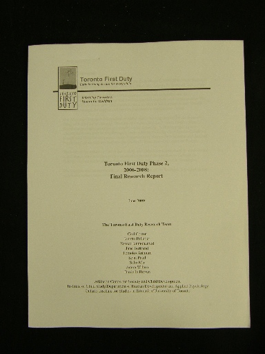 Toronto First Duty Phase 2, 2006-2008, Final Research Report