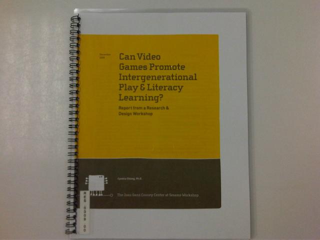 Can Video Games Promote Intergenerational Play & Literacy Learning? - Report for a Research & Design Workshop