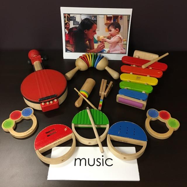 Infant Activity Equipment: Wooden Instruments for Infants and Toddlers