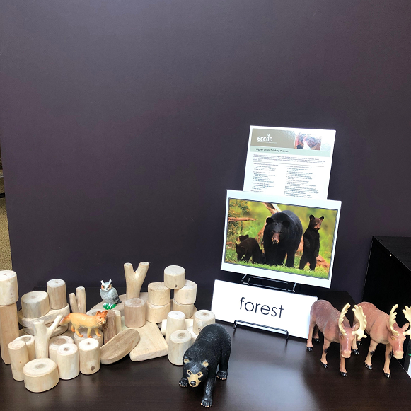 Building, Technology & Block Centre Materials: Tree Blocks and Forest Animals for Infants and Toddlers