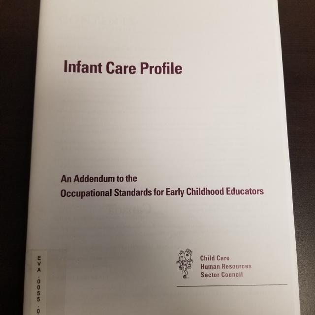 Infant Care Profile-  An Addendum to the Occupational Standards for Early Childhood Educators