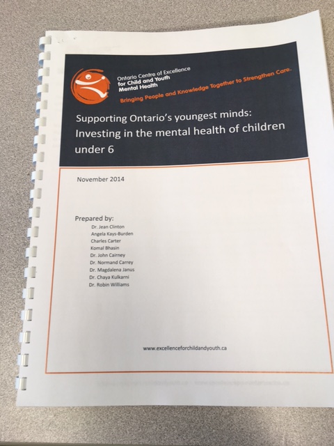 Supporting Ontario's Youngest Minds: Investing in the Mental Health of Children under 6 (November 2014)