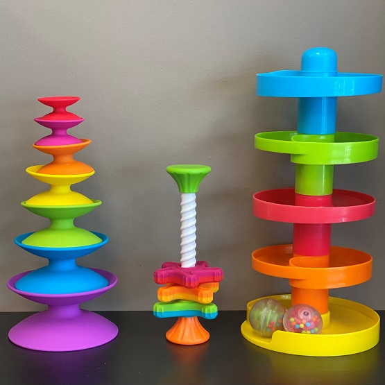 Infant Activity Equipment: Infants and Toddlers Explore Spinning & Stacking