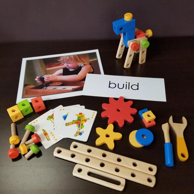 Building, Technology & Block Center Materials: Wooden Nuts & Bolts